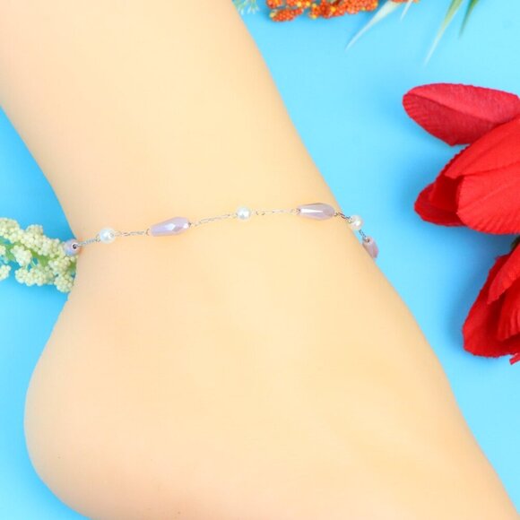 Elegant Handmade Anklet – Perfect for Women & Girls | Ideal Gift Option, DYC1430 - Picture 8 of 9